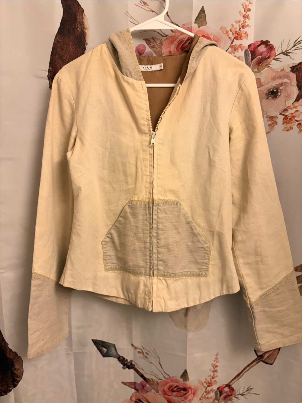VILA medium Light Cream Hooded Jacket